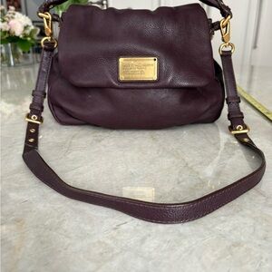 Marc Jacobs Plum Shoulder Bag with Gold Hardware